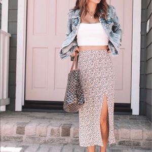 Abercrombie & Fitch floral midi skirt